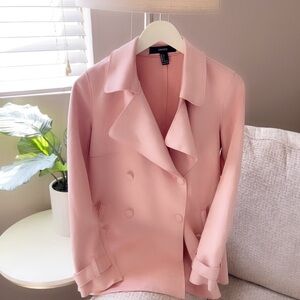 Pink Double-Breasted Jacket by Forever 21